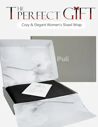 PULI Womens Large Cross Front Poncho Sweater Wrap Topper Knitted Elegant Shawls Cape for Fall Winter - PULI (1)