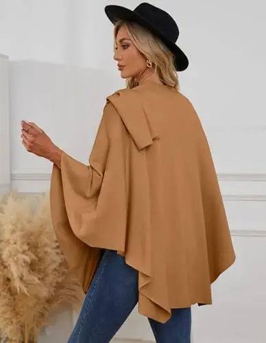 PULI Womens Cross Front Poncho Shawl Wrap Elegant Wedding Formal Gift | Soft Knit Wrap Best Fit 5 ft 4 and Taller Loop Stays in Place All Evening Lightweight Layer for Formal Events - 6