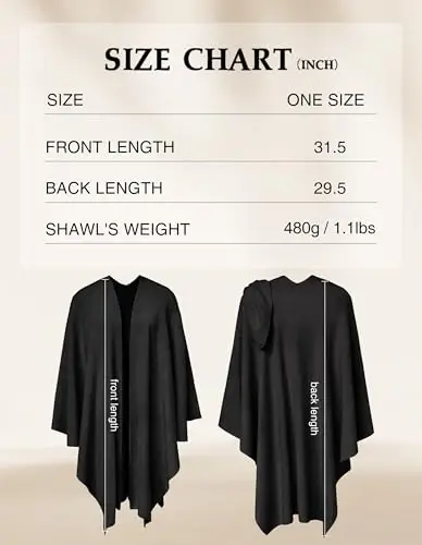 PULI Womens Large Cross Front Poncho Sweater Wrap Topper Knitted Elegant Shawls Cape for Fall Winter - 6