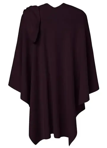 PULI Womens Large Cross Front Poncho Sweater Wrap Topper Knitted Elegant Shawls Cape for Fall Winter - 6