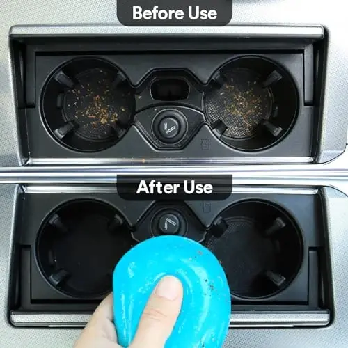 PULIDIKI Car Cleaning Gel Car Cleaning Putty Car Putty Auto Detailing Tools Car Slime Cleaner Dust Cleaning Gel for Car Interior Cleaner Car Cleaning Supplies Cleaning Kit Car Accessories Blue 2Pack - 4