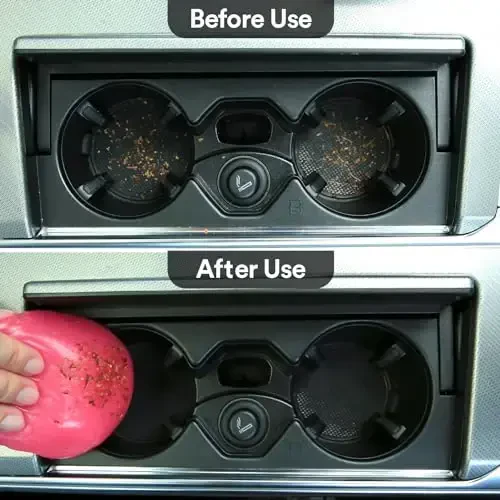 PULIDIKI Car Cleaning Gel Detailing Putty Auto Detail Tools Car Interior Cleaner Slime Supplies Car Accessories Christmas Stocking Stuffers Gifts for Women Teens White Elephant Gifts Adult Pink 2Pack - 5