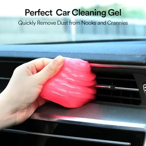 PULIDIKI Car Cleaning Gel Car Cleaning Putty Car Putty Auto Detailing Tools Car Slime Cleaner Dust Cleaning Gel for Car Interior Cleaner Car Cleaning Supplies Car Accessories Pink (2Pack) - 2