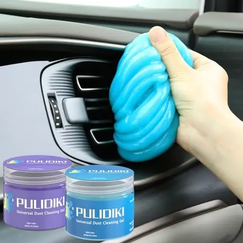 PULIDIKI Car Cleaning Gel for Car Detailing Putty Car Putty Auto Cleaning Kits Car Slime Cleaner Dust Cleaning Gel for Car Interior Cleaner Car Accessories Blue Purple (2Pack) - PULIDIKI