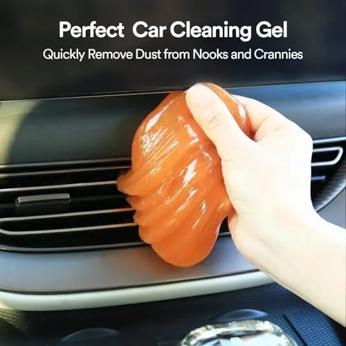 PULIDIKI Car Cleaning Gel Detailing Putty Auto Detail Tools Car Interior Cleaner Slime Supplies Car Accessories Stocking Stuffers Gifts for Men Women Teens White Elephant Gifts Adult Orange (2Pack) - PULIDIKI (1)