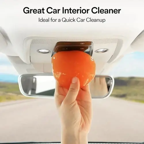 PULIDIKI Car Cleaning Gel Car Putty Car Cleaning Kit Car Interior Cleaner Slime Car Cleaning Supplies Auto Detailing Tools Car Accessories Car Gifts for Women Men Keyboard Cleaner Orange - PULIDIKI (1)