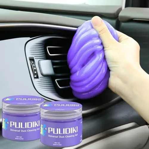 PULIDIKI Car Cleaning Gel Cleaning Putty Car Detailing Kit Car Interior Cleaner Car Slime Cleaner Dust Cleaning Supplies Car Accessories Car Gifts for Men Women Purple (2Pack) - 1