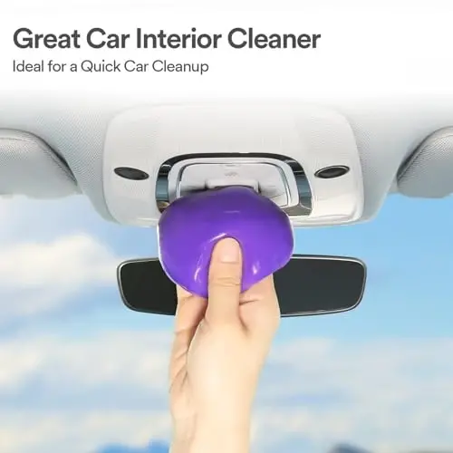 PULIDIKI Car Cleaning Gel Cleaning Putty Car Detailing Kit Car Interior Cleaner Car Slime Cleaner Dust Cleaning Supplies Car Accessories Car Gifts for Men Women Purple (2Pack) - 3