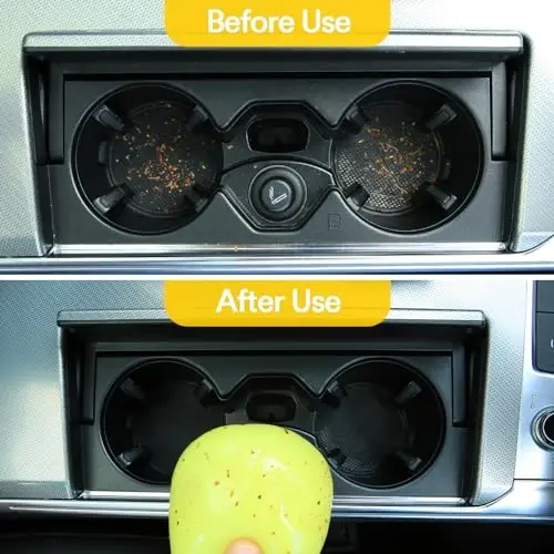 PULIDIKI Avtomobilni tozalash geli, avtomobilni detallash to'plamlari, avtomobil шпаклевкаси, avtomobil detallari asboblari, avtomobil салонини тозалаш учун лайнер, avtomobil aksessuarlari, paypoq buyumlari, erkaklar, ayollar, o'smirlar uchun sovg'alar, oq fil sovg'alari, kattalar uchun sariq (2 dona) - 4