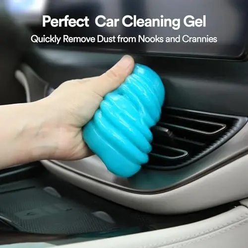 PULIDIKI Car Cleaning Gel Car Cleaning Putty Car Slime Detailing Tools Car Interior Cleaner Auto Cleaning Kits Car Accessories Stocking Stuffers for Men Women Teens White Elephant Gifts Adults (2Pack) - 2