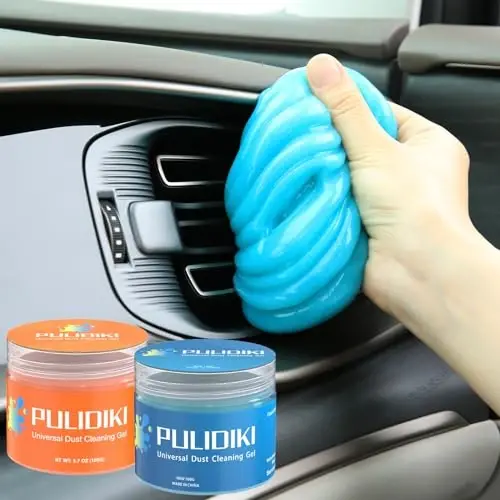 PULIDIKI Car Cleaning Gel Car Detailing Putty Slime Car Interior Cleaner Supplies Auto Cleaning Kits Car Accessories Stocking Stuffers for Men Women Teens White Elephant Gifts Adults (2Pack) 