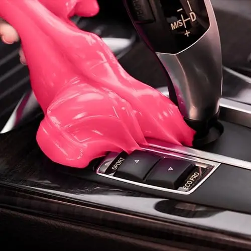PULIDIKI Car Cleaning Gel Clean Putty Car Interior Cleaner Detailing Tools | Car Slime Cleaner Dust Cleaning Gel for Car Cleaning Supplies Car Essentials Car Gifts Car Accessories for Women Pink - 1