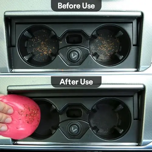 PULIDIKI Car Cleaning Gel Detailing Putty Auto Detail Tools Car Interior Cleaner Slime Supplies Car Accessories Stocking Stuffers Gifts for Women Teens White Elephant Gifts Adult Christmas Pink 2Pack - 5