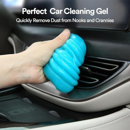 PULIDIKI Car Cleaning Gel for Car Cleaning Putty Car Putty Auto Detailing Tools Car Slime Cleaner Dust Cleaning Gel for Car Interior Cleaner Car Accessories Keyboard Cleaner Blue (2Pack) - 2