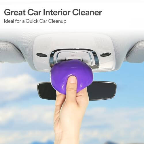 PULIDIKI Cleaning Gel for Car Detailing Putty Car Putty Auto Detail Tools Car Interior Cleaner Car Cleaning Slime Car Crevice Cleaner Car Accessories Keyboard Cleaner Purple - 3