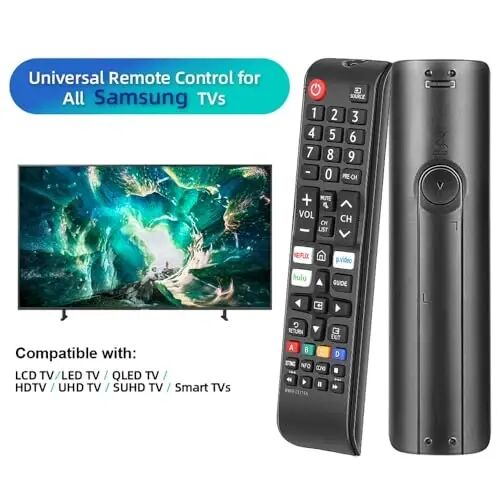 Пульт дистанционного управления Gvirtue BN59-01315A для Samsung Smart TV, Замена пульта дистанционного управления для всех Samsung LED QLED LCD 6/7/8/9 серий 4K UHD HDTV HDR плоских изогнутых Smart TV, с кнопками Netflix, Prime Video и Hulu - 4