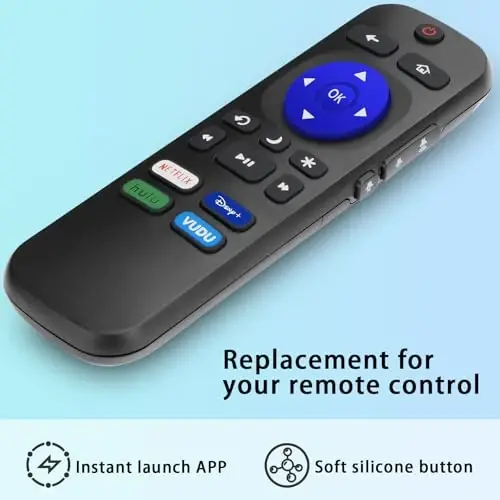 Пульт ДУ для телевизора Roku, совместимый со смарт-телевизорами TCL/Hisense/Sharp/Insignia/Onn Roku - 4