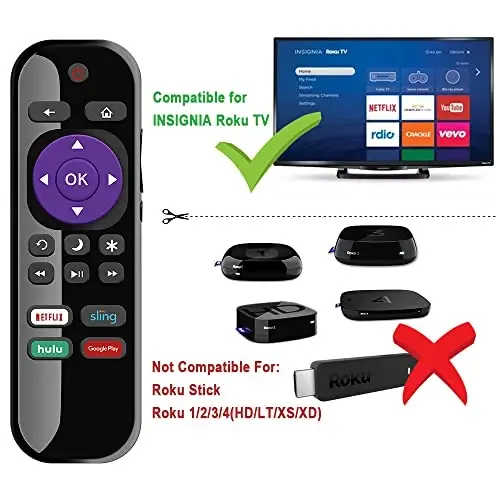 Пульт New NS-RCRUS-17 подходит для телевизоров Insignia Roku TV NS-24DR220NA18 NS-32DR310NA17 NS-32DR420NA16 NS-32DR420NA16A NS-32DR420NA16B NS-39DR510NA17 NS-40DR420NA16 NS-40DR420NA16B NS43DR710NA17 NS-43DR710NA1 - GVIRTUE (1)
