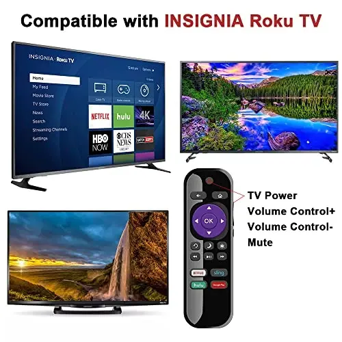 Пульт New NS-RCRUS-17 подходит для телевизоров Insignia Roku TV NS-24DR220NA18 NS-32DR310NA17 NS-32DR420NA16 NS-32DR420NA16A NS-32DR420NA16B NS-39DR510NA17 NS-40DR420NA16 NS-40DR420NA16B NS43DR710NA17 NS-43DR710NA1 - 3