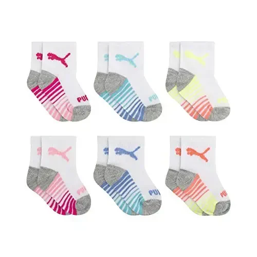 PUMA Baby 6 Pack Infant Anklet Socks - MODAZONE