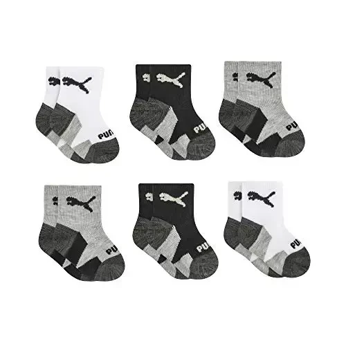 PUMA Baby 6 Pack Infant Anklet Socks 