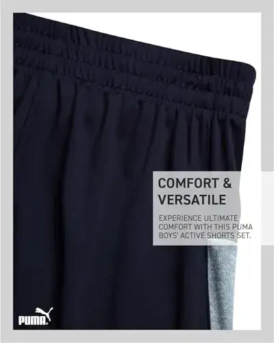PUMA Boys Active Shortlar to'plami - 2 qismli Dry Fit futbolka va Performance sport zal shortilari - O'g'il bolalar uchun sport kiyimlari to'plami (4-16) - 5