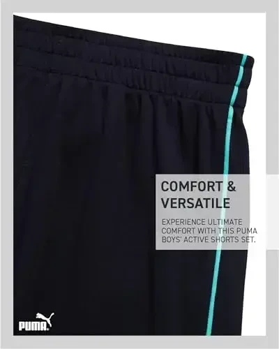 PUMA Boys Active Shortlar to'plami - 2 qismli Dry Fit futbolka va Performance sport zal shortlari - O'g'il bolalar uchun sport kiyimlari to'plami (4-16) - 5