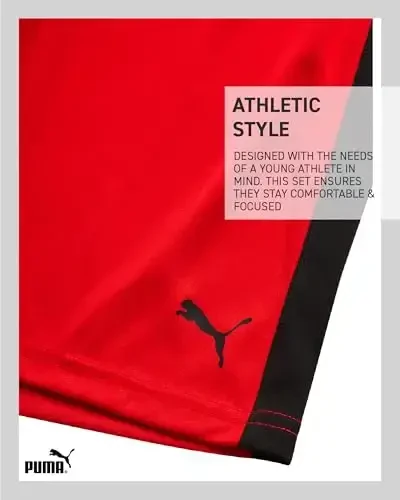 PUMA Boys Active Shorts Set - 2 Piece Dry Fit T-Shirt and Performance Gym Shorts - Activewear Clothing Set for Boys (4-16) - 6