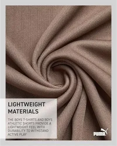 PUMA Boys Active Shorts Set - 2 Piece Dry Fit T-Shirt and Performance Gym Shorts - Activewear Clothing Set for Boys (4-16) - 4