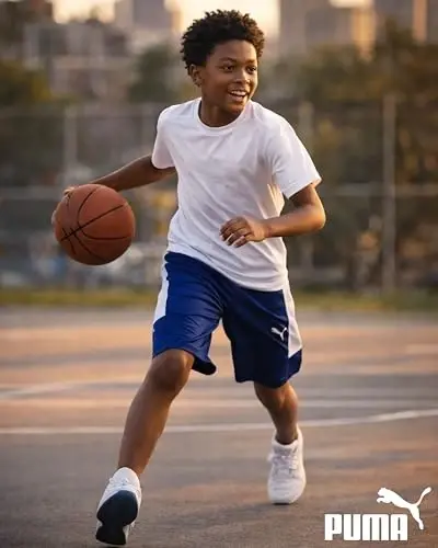 PUMA Boys Athletic Shorts - Quick Dry Breathable Interlock Performance Boys Basketball Shorts with Pockets (Sizes: 4-20) - PUMA (1)