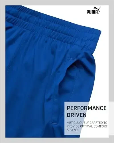 PUMA Boys Athletic Shorts - Tez quriydigan, nafas oladigan interlokli sport bolalar basketbol shortilari cho'ntaklar bilan (O'lchamlari: 4-20) - 3