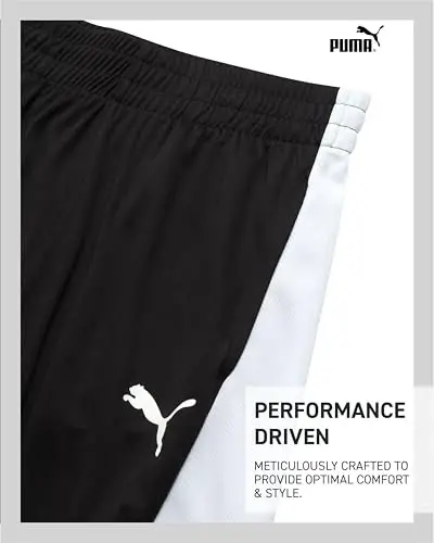 PUMA Boys Athletic Shorts - Tez quriydigan, nafas oladigan interlokli sport bolalar basketbol shortilari cho'ntaklar bilan (O'lchamlari: 4-20) - 4