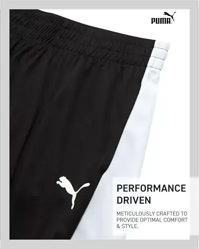 PUMA Boys Athletic Shorts - Tez quriydigan, nafas oladigan interlokli sport bolalar basketbol shortilari cho'ntaklar bilan (O'lchamlari: 4-20) - 3