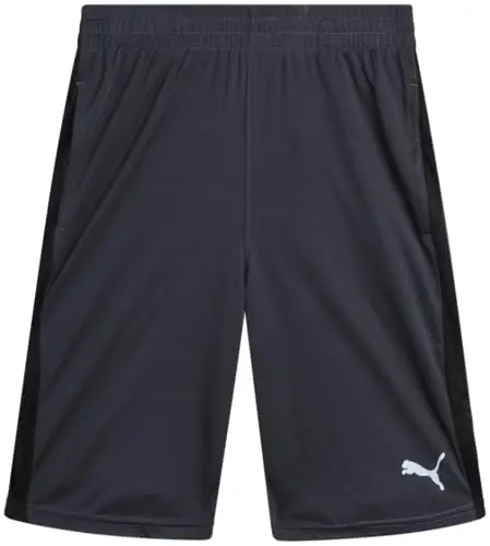 PUMA Boys Athletic Shortslari - Tez quriydigan nafas oladigan interlok Performance Boys Basketbol Shortslari cho'ntaklar bilan (O'lchamlari: 4-20) 
