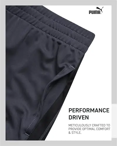 PUMA Boys Athletic Shortslari - Tez quriydigan nafas oladigan interlok Performance Boys Basketbol Shortslari cho'ntaklar bilan (O'lchamlari: 4-20) - 3