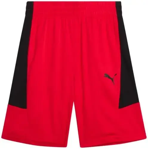 PUMA Boys Athletic Shortslari - Tez quruvchan nafas oladigan Interlok ishlash Boys basketbol shortlari cho'ntaklar bilan (O'lchamlar: 4-20) 