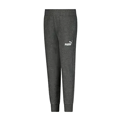 PUMA Boys' Core Logo Jogger, Side Seam Pockets, Elastic Waistband, Pull on Pant - 3
