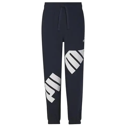 PUMA Boys' Core Logo Jogger, Side Seam Pockets, Elastic Waistband, Pull on Pant - 6