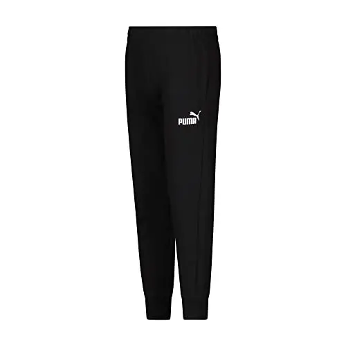 PUMA Boys' Core Logo Jogger, Side Seam Pockets, Elastic Waistband, Pull on Pant - 3