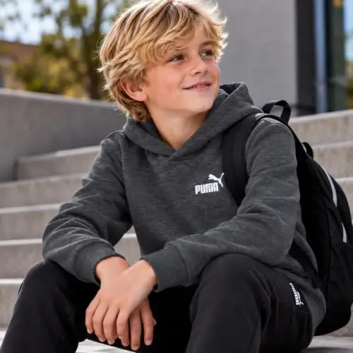 PUMA Boys Fleece Pullover Hoodie Sweatshirt Kangaroo Pockets (Sizes 8-20) | Cozy Soft Warmth, Comfortable Athletic Fit, Hooded Sweatshirt, Great for School, Sports & Everyday Performance Wear - 3