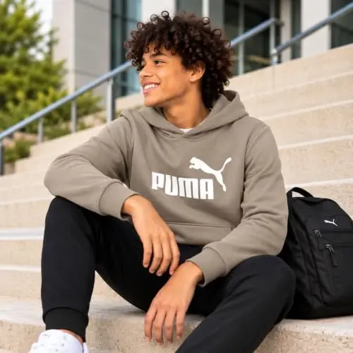 PUMA Boys Fleece Pullover Hoodie Sweatshirt Kangaroo Pockets (Sizes 8-20) | Cozy Soft Warmth, Comfortable Athletic Fit, Hooded Sweatshirt, Great for School, Sports & Everyday Performance Wear - Puma (1)