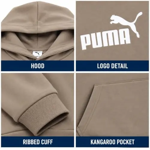 PUMA Boys Fleece Pullover Hoodie Sweatshirt Kangaroo Pockets (Sizes 8-20) | Cozy Soft Warmth, Comfortable Athletic Fit, Hooded Sweatshirt, Great for School, Sports & Everyday Performance Wear - 5