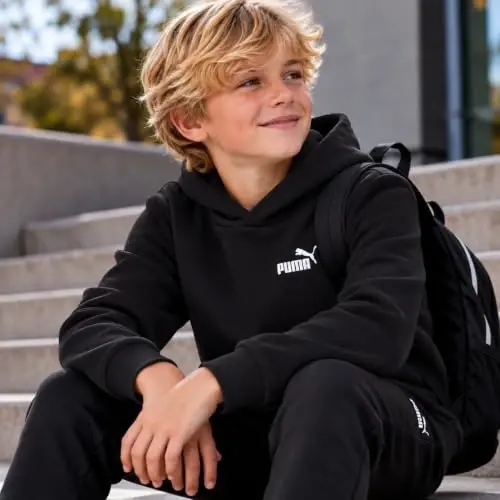 PUMA Boys Fleece Pullover Hoodie Sweatshirt Kangaroo Pockets (Sizes 8-20) | Cozy Soft Warmth, Comfortable Athletic Fit, Hooded Sweatshirt, Great for School, Sports & Everyday Performance Wear - 3