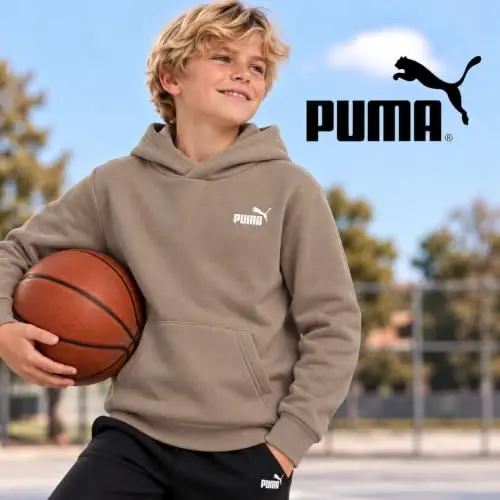 PUMA Boys Fleece Pullover Hoodie Sweatshirt Kangaroo Pockets (Sizes 8-20) | Cozy Soft Warmth, Comfortable Athletic Fit, Hooded Sweatshirt, Great for School, Sports & Everyday Performance Wear - 3