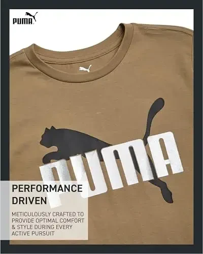 PUMA Boys futbolkasi - O'g'il bolalar uchun mushuk logotipli futbolka - Atletik dumaloq bo'yinli qisqa yengli futbolka (S-XL) - 3