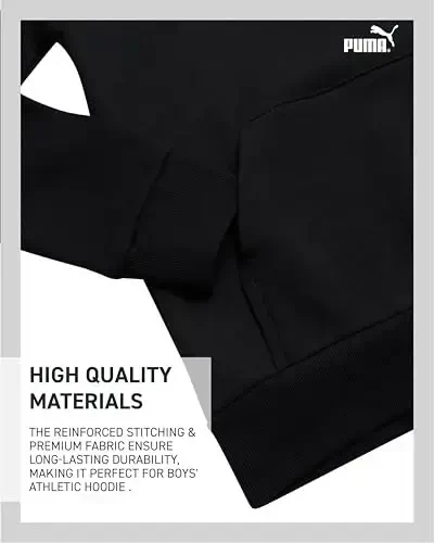 PUMA Boys Hoodie - Fleece Pullover Athletic Sweatshirt bilan Kangaroo cho'ntaklari - O'g'il bolalar uchun Performance Hoodie (O'lchamlar: 8-20) - 4
