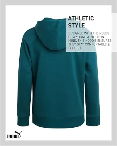 PUMA Boys Hoodie - Fleece Pullover Athletic Sweatshirt bilan Kangaroo cho'ntaklari - O'g'il bolalar uchun Performance Hoodie (O'lchamlari: 8-20) - 5