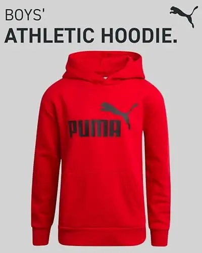 PUMA Boys Hoodie - Fleece Pullover Athletic Sweatshirt bilan Kangaroo cho'ntaklari - O'g'il bolalar uchun Performance Hoodie (O'lchamlari: 8-20) - PUMA (1)