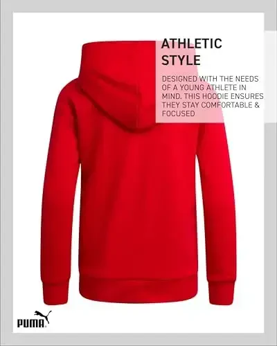PUMA Boys Hoodie - Fleece Pullover Athletic Sweatshirt bilan Kangaroo cho'ntaklari - O'g'il bolalar uchun Performance Hoodie (O'lchamlari: 8-20) - 6