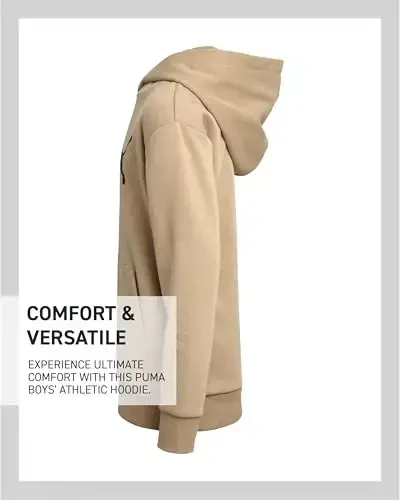 PUMA Boys Hoodie - Fleece Pullover Athletic Sweatshirt with Kangaroo Pockets - Performance Hoodie for Boys (Sizes: 8-20) - 5